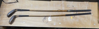 Lot 127 - Two early 20th century hickory shaft golf...