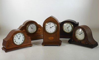 Lot 132 - A collection of mantel clocks, to include an...