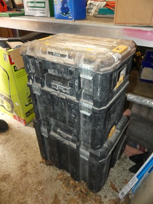 Lot 379 - A Dewalt hand tool stacking unit and contents