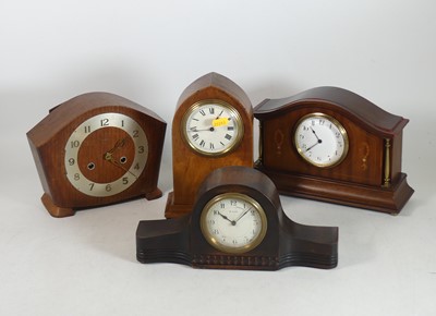Lot 139 - A collection of mantel clocks, to include an...