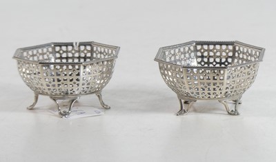 Lot 226a - A pair of George V silver bon bon dishes, of...