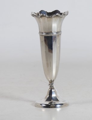 Lot 228a - A George V silver spill vase, with an everted...