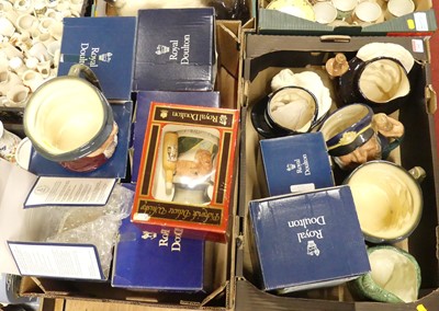 Lot 142 - A collection of Royal Doulton character jugs,...
