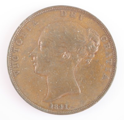 Lot 30 - Great Britain, 1841 penny, obv: Victoria young...