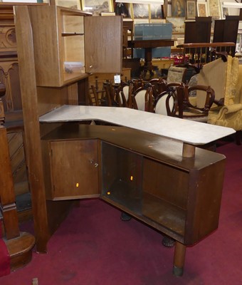 Lot 725 - Turnidge of London - a teak cocktail bar,...