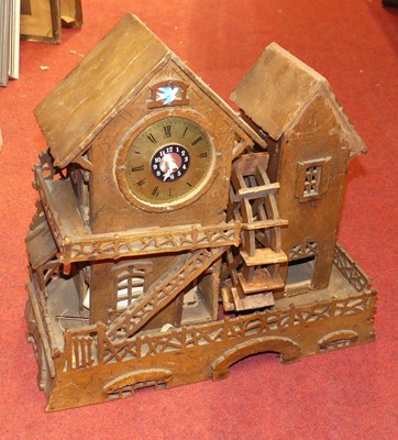 Lot 155 - A collection of clocks and clock parts, to...