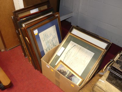 Lot 582 - A quantity of pictures and prints to include...