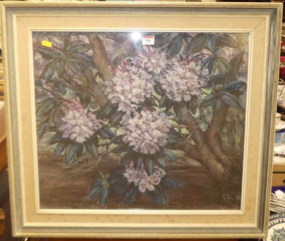 Lot 598 - Contemporary school - Blossoming branches,...