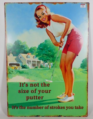 Lot 176 - A reproduction transfer-printed novelty sign,...