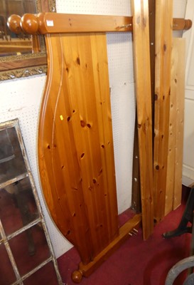 Lot 612 - A modern pine double bedstead