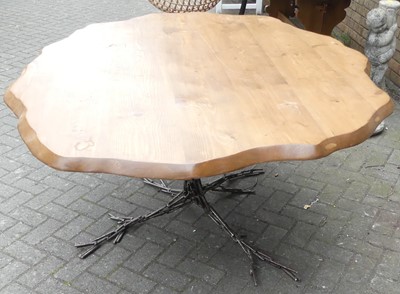 Lot 747 - A contemporary stained pine-shaped top centre...
