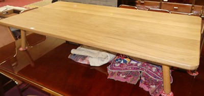 Lot 629 - A large contemporary  blond oak round cornered...