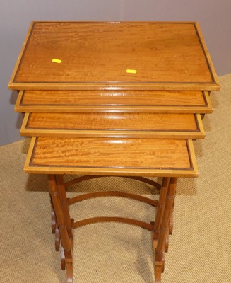 Lot 672 - A satinwood quartetto nest of occasional...
