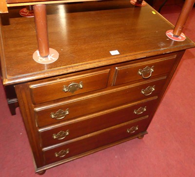 Lot 678 - A contemporary small oak square front chest of...