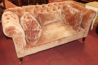 Lot 684 - A circa 1900 and later pink velour fabric...