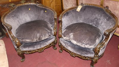 Lot 685 - A pair of early 20th century French carved...