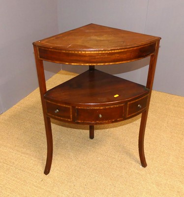 Lot 721 - A 19th century mahogany bow front two-tier...