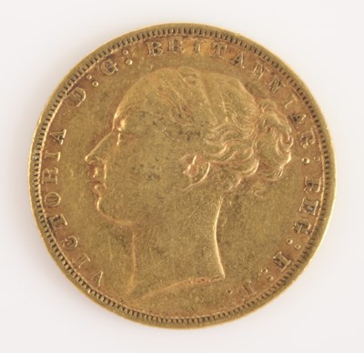 Lot 288 - Great Britain, 1872 gold full sovereign, obv:...