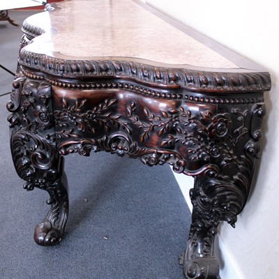 Lot 382 - A mid 19th century Chinese carved 'rosewood'...