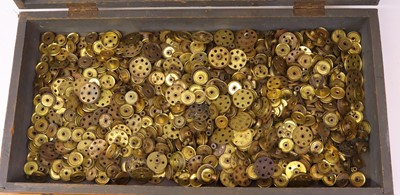 Lot 495 - A wooden storage box containing a large...