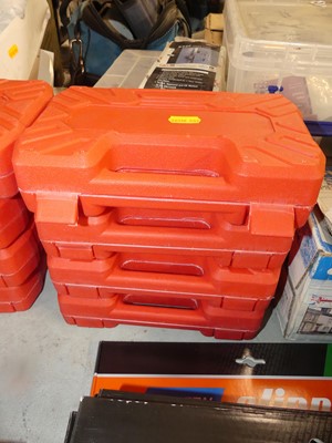 Lot 443 - Four boxed socket sets of bright enamelled...