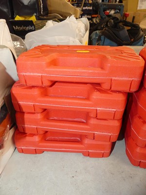 Lot 444 - Four boxed socket sets of bright enamelled...