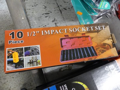 Lot 445 - Two 10-piece half inch impact socket sets