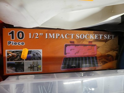 Lot 446 - Two 10-piece half inch impact socket sets