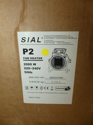 Lot 480 - A Sial P2 fan heater; together with one other...
