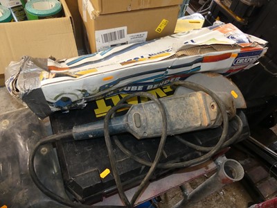 Lot 484 - A Draper pipe bender; together with a Bosch 9"...