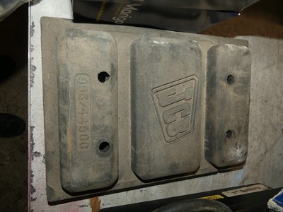 Lot 485 - Two JCB track pads