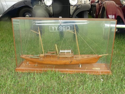 Lot 751 - A scratch-built timber scale model of the twin-...