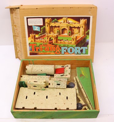 Lot 134 - A Triang Fort, plywood and card in buff with...