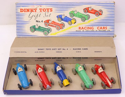 Lot 887 - Dinky Toys gift set No. 4 Racing Cars to...