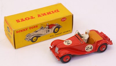 Lot 878 - Dinky Toys No. 108 MG Midget Sports Car...