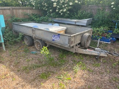 Lot 493c - An Ifor Williams twin axle flatbed trailer