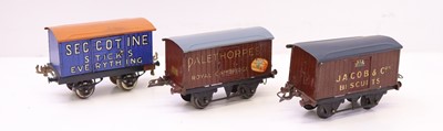 Lot 118 - Three Hornby 0 gauge vans, to include a...