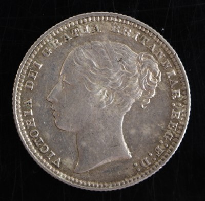 Lot 56 - Great Britian, 1875 shilling, obv: uncrowned...