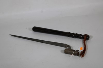 Lot 201 - A 19th century socket bayonet, length 52.5cm,...