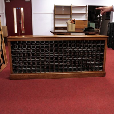 Lot 1269 - A Victorian style oak 140-bottle capacity wine...