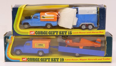 Lot 89 - Two Corgi Land Rover gift sets comprising GS15...