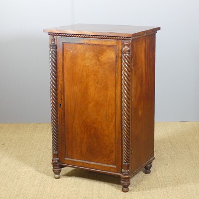 Lot 646 - A 19th-century mahogany pedestal single-door...