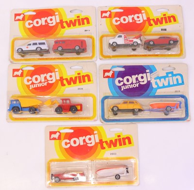Lot 68 - Corgi Juniors group of five twin packs to...