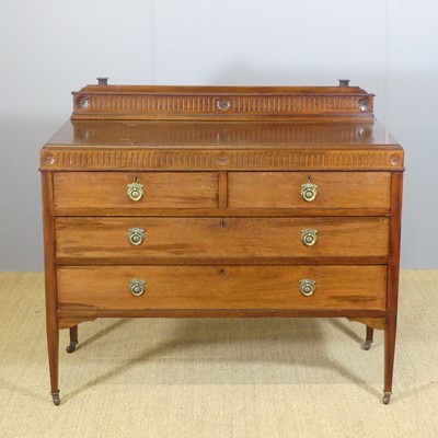 Lot 610 - An Edwardian mahogany dressing chest, w.108 x...