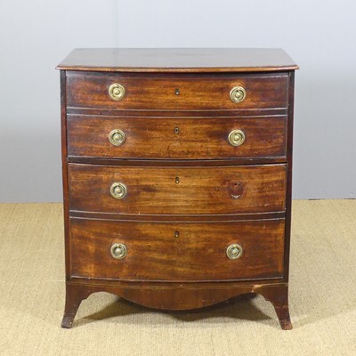 Lot 633 - A 19th-century mahogany bow-front chest of...