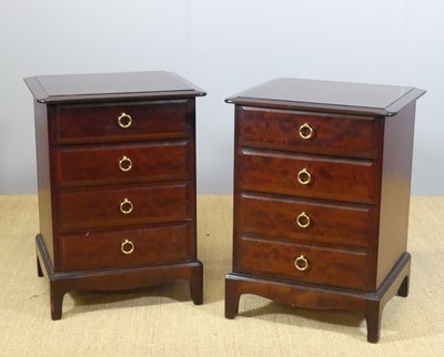 Lot 631 - A pair of Stag Minstrel four-drawer bedside...