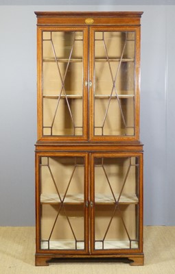Lot 606 - An Edwardian mahogany and satinwood-inlaid...