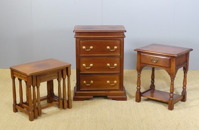 Lot 706 - A contemporary small cherry wood round...