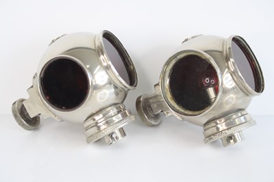 Lot 8 - A pair of nickel plated divers helmet type...