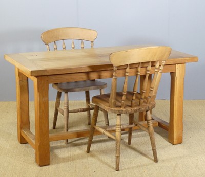 Lot 666 - A contemporary joined blond oak compact...